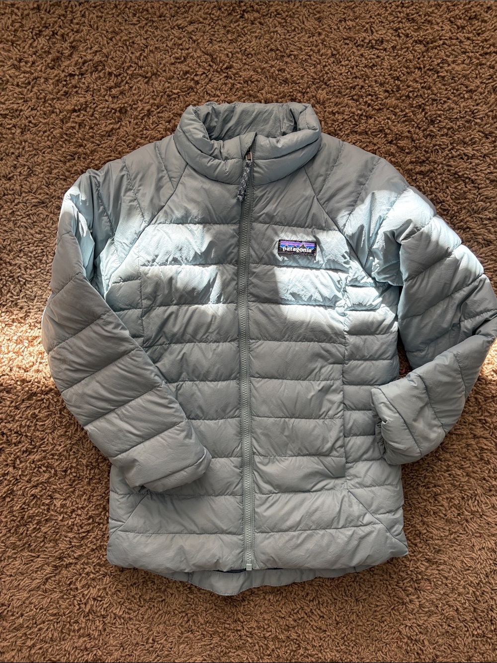 Patagonia Women's Pale Blue Quilted Puffer Jacket